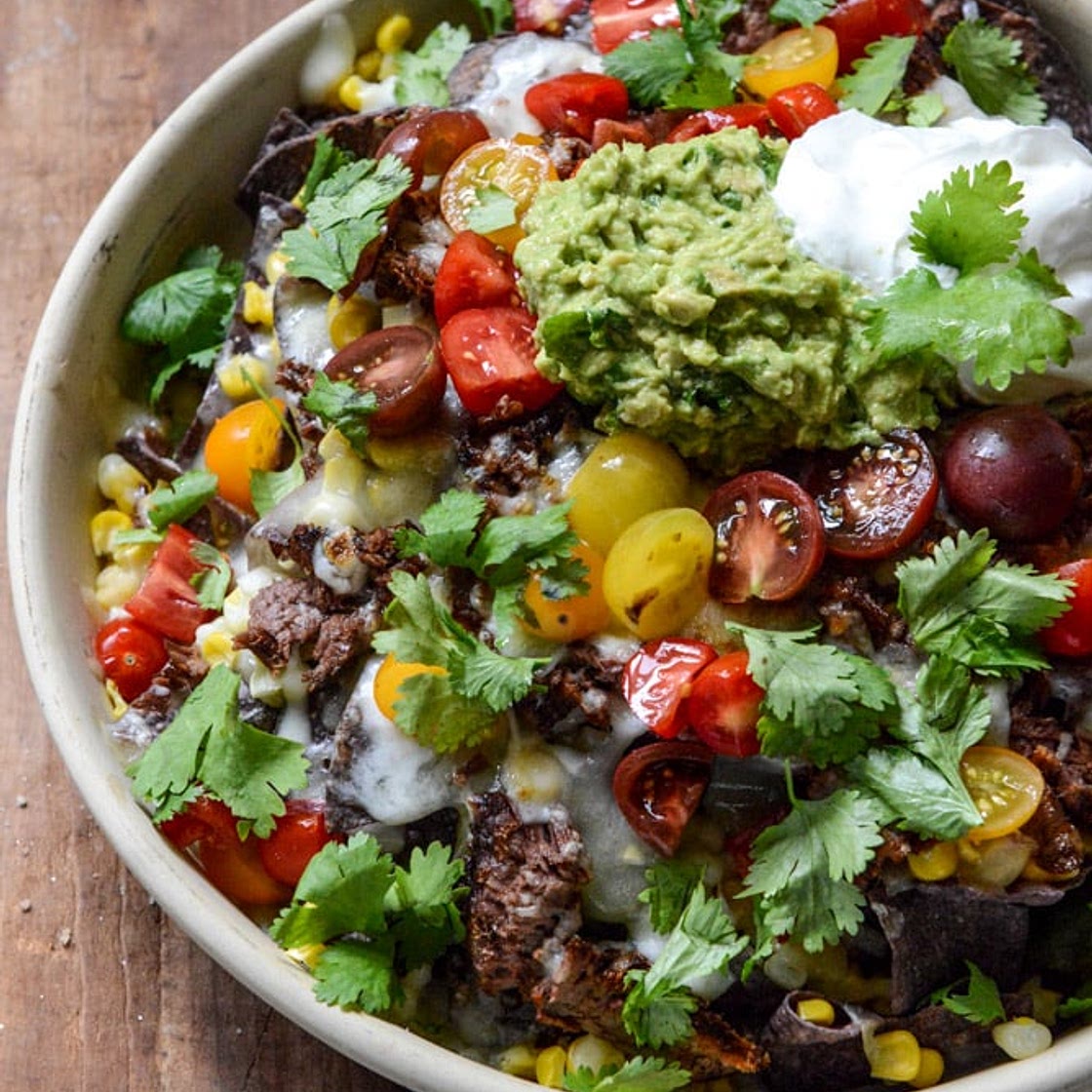 Crockpot Carne Asada Nachos