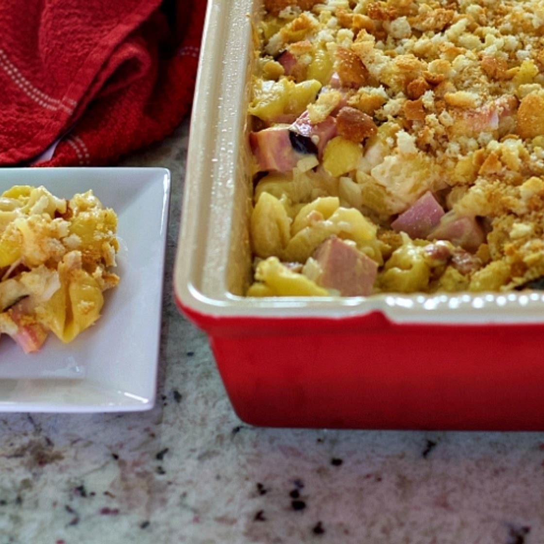 Mac and Cheese Ham Casserole