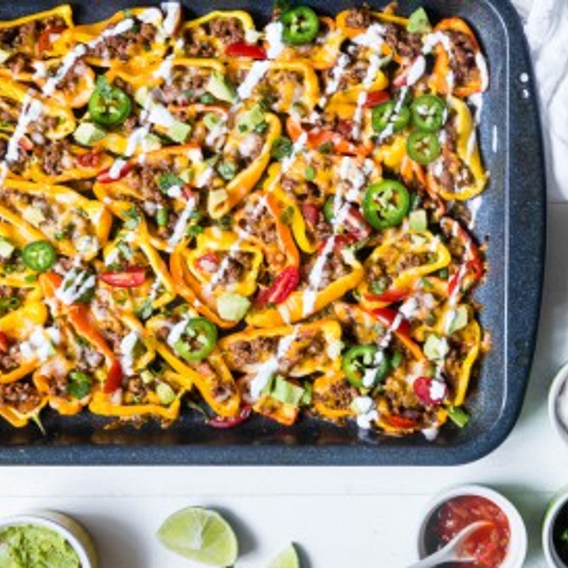 Mexican Mini Bell Pepper Nachos