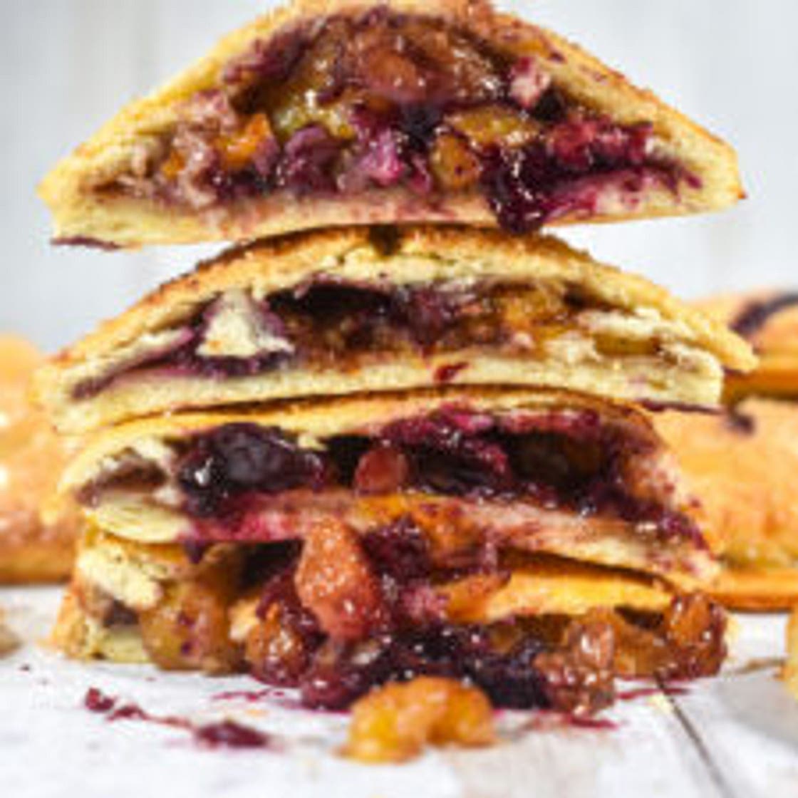 Peach Hand Pies with Blueberries and Walnuts