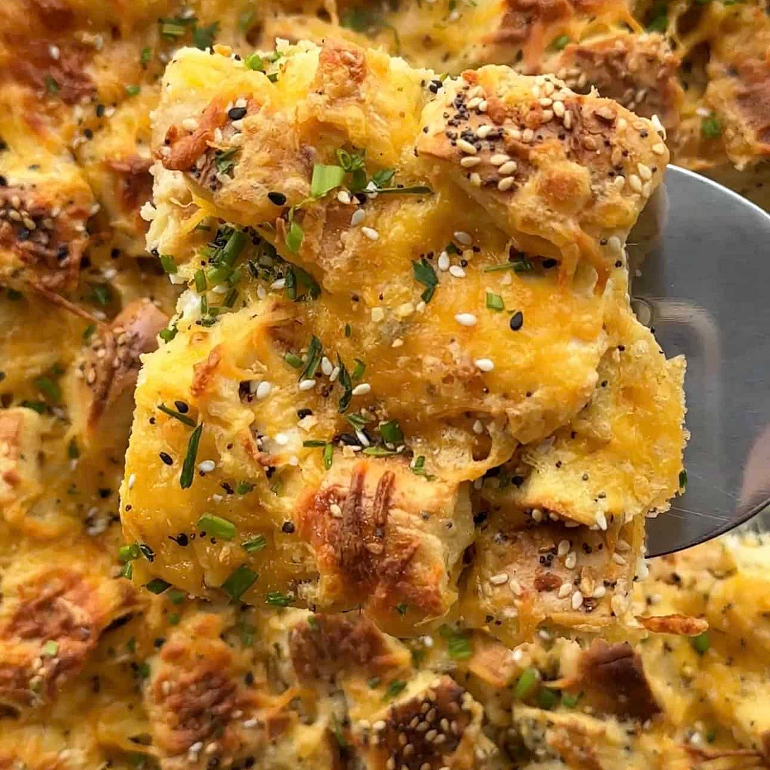 Everything Bagel Egg Casserole- Quick and Delicious Breakfast Recipe