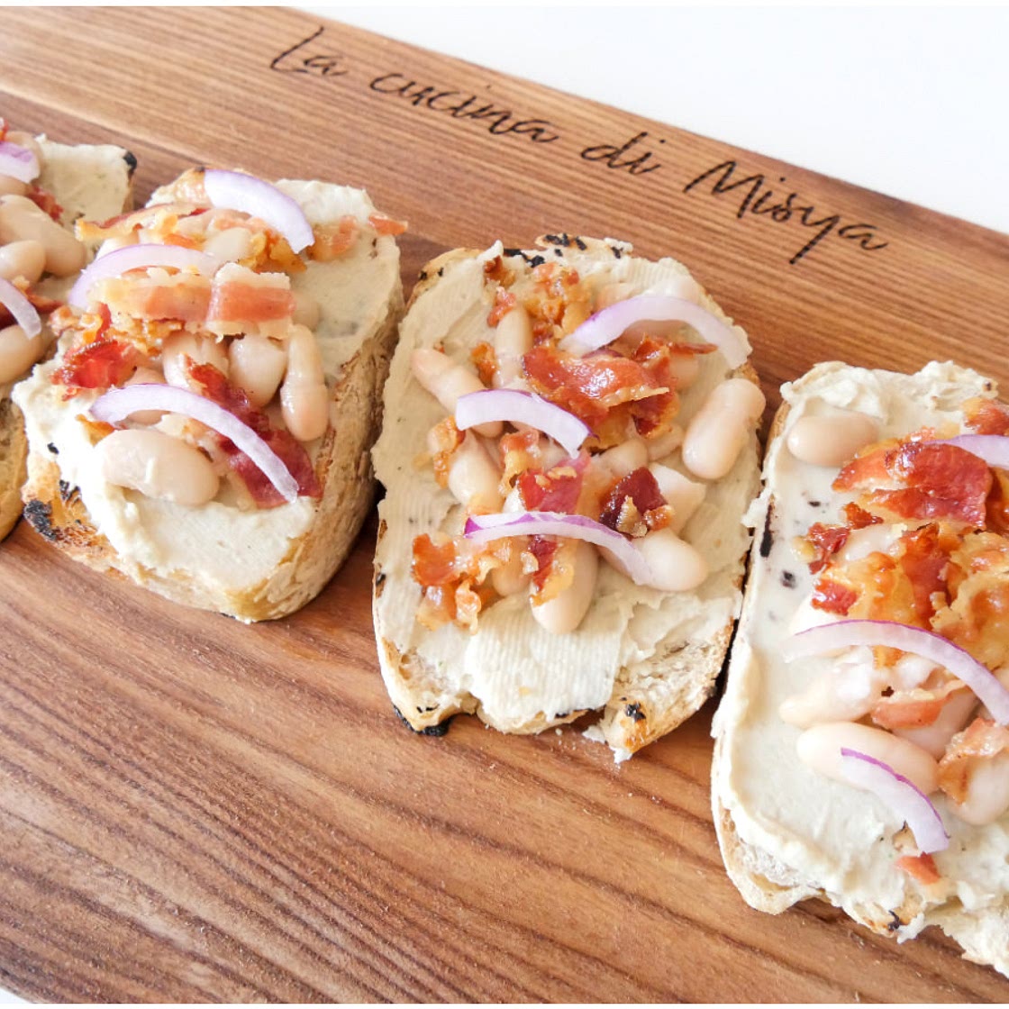 Bruschette con fagioli