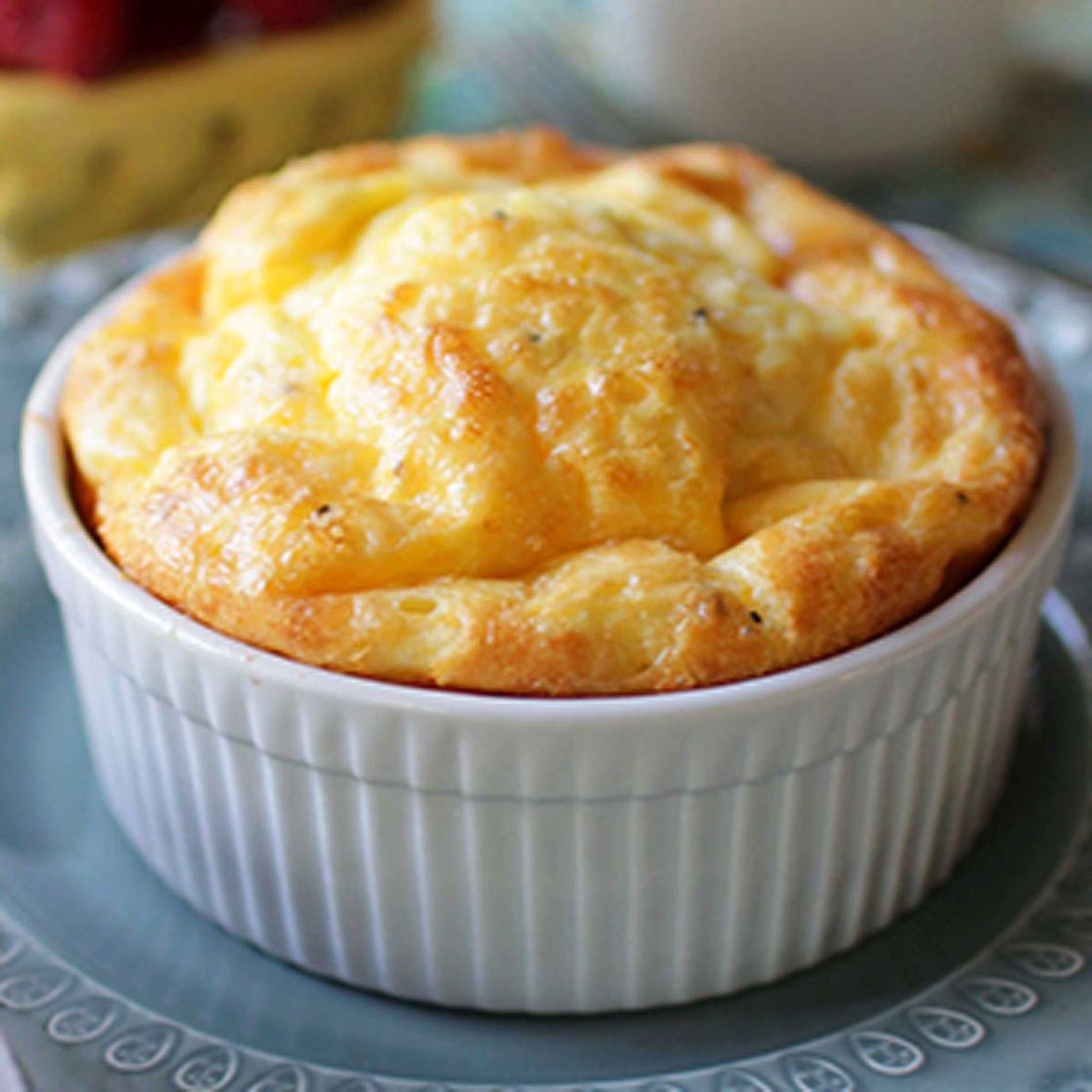 Cheesy Baked Eggs For One