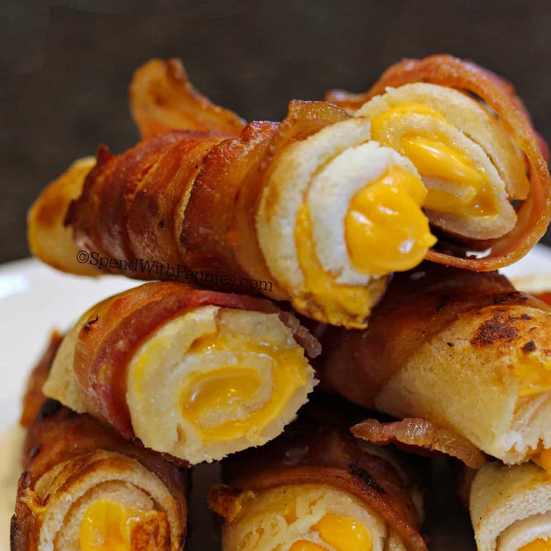 Crispy Cheesy Bacon Rolls