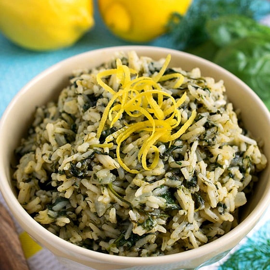 Greek Rice (Spanakorizo)