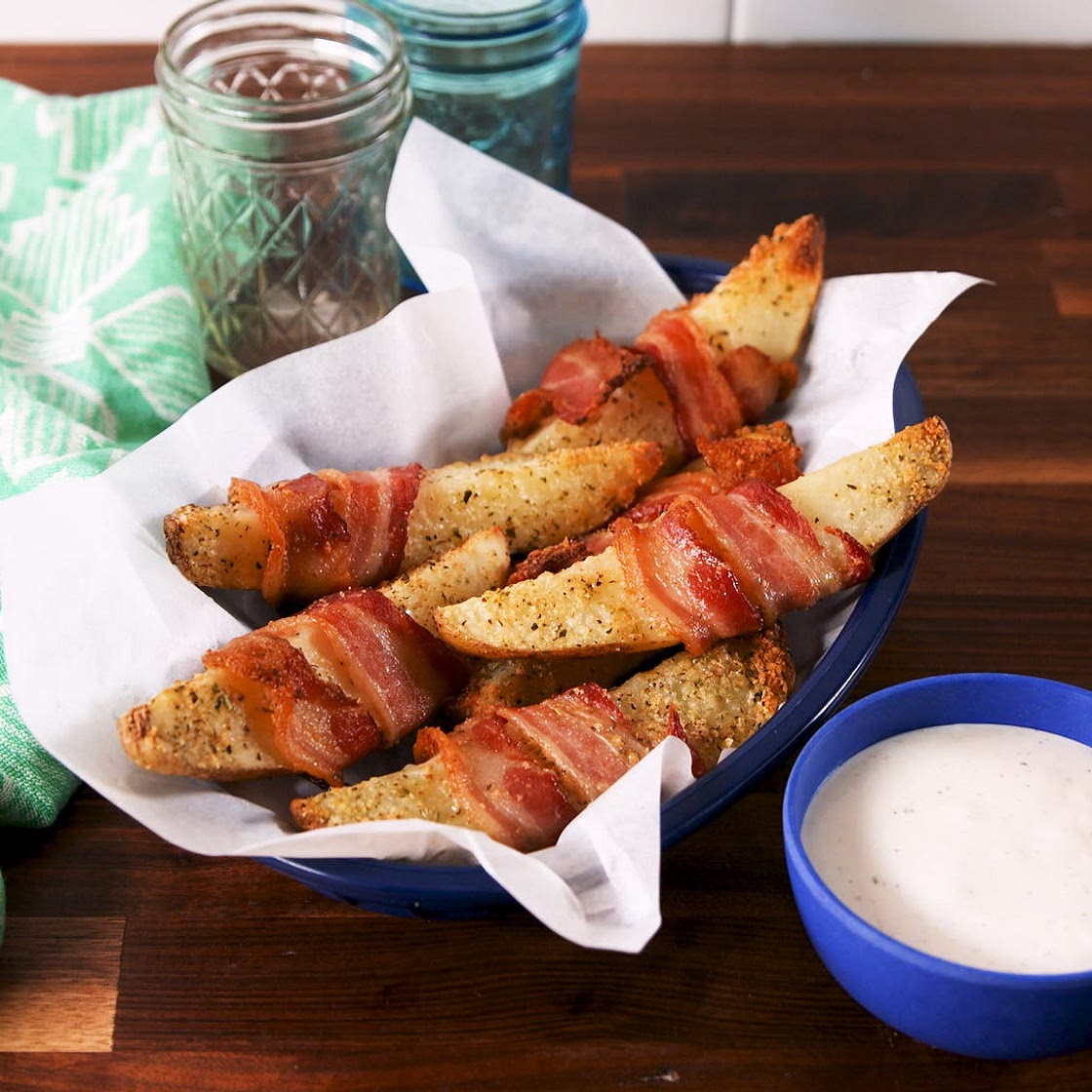 Bacon Wrapped Parmesan Potatoes