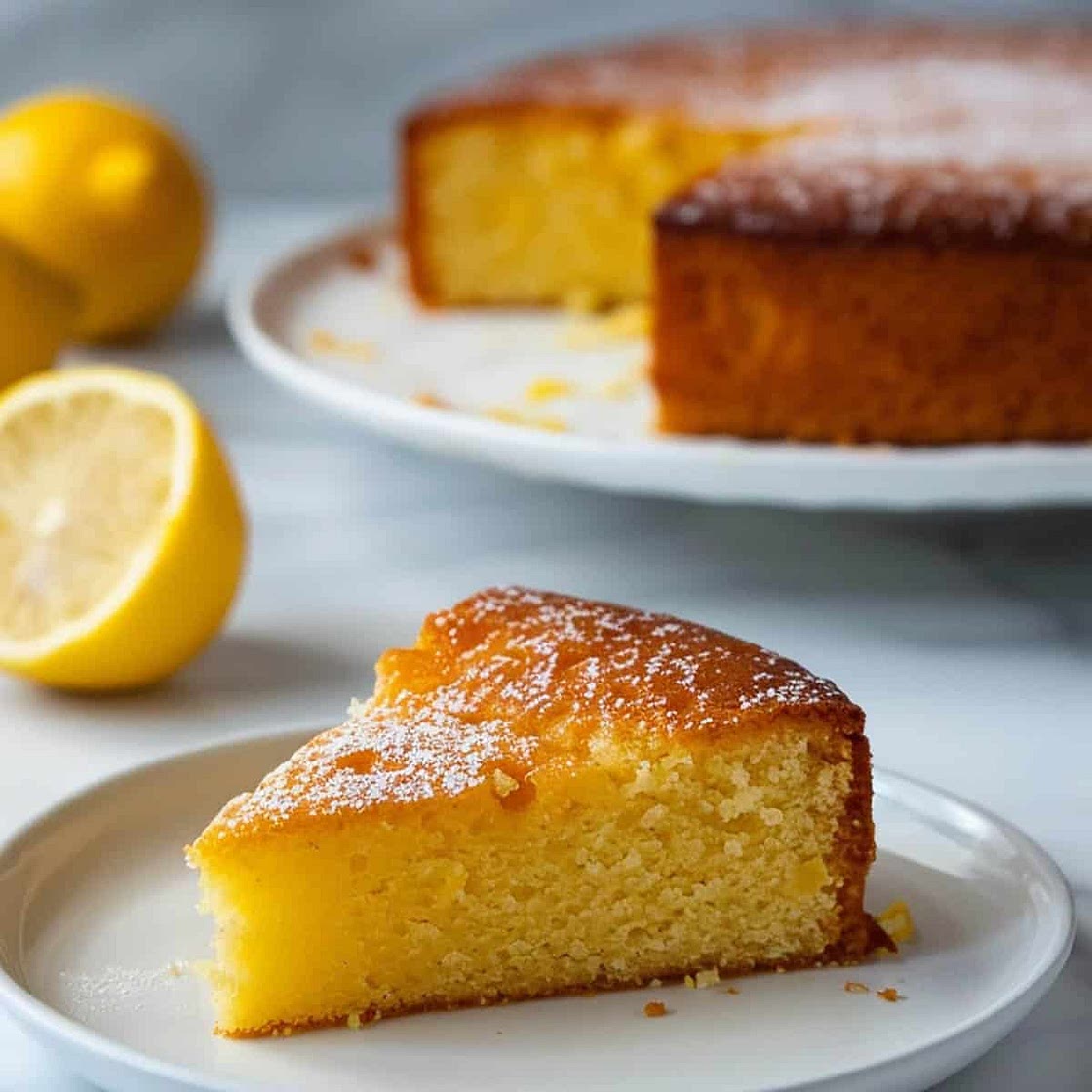 Vegan Lemon Polenta Cake
