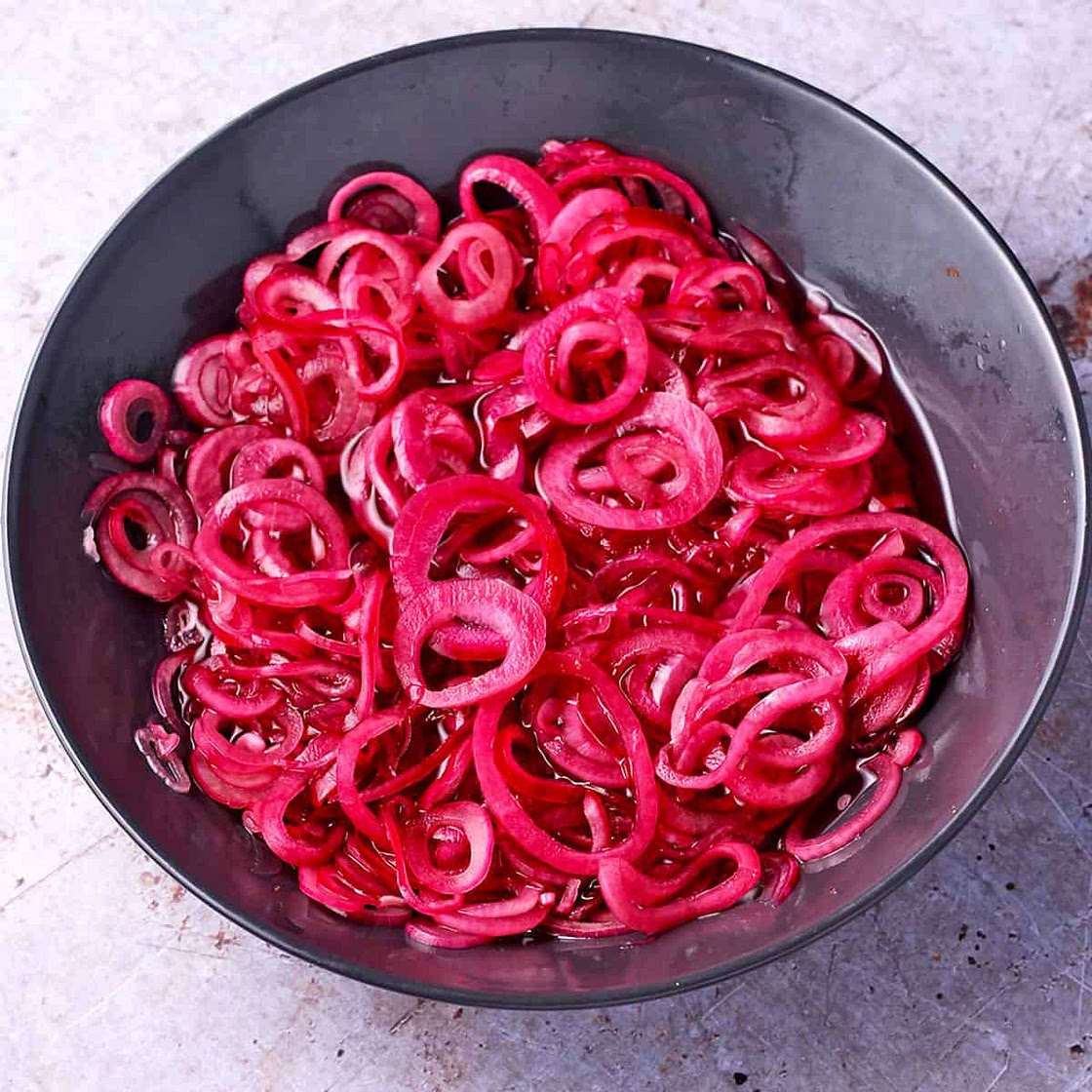 Quick Pickled Red Onions (No Cook Recipe)