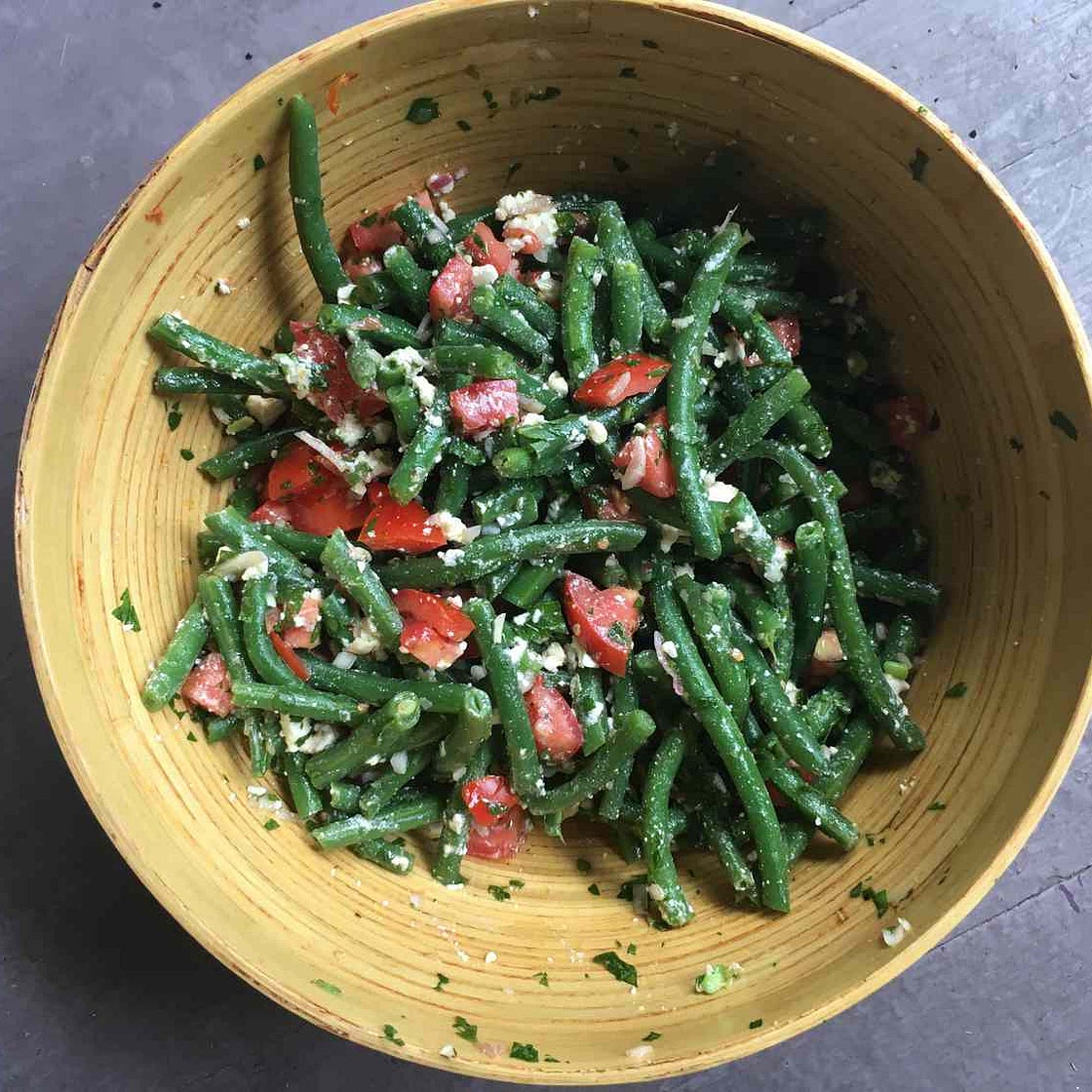 Greek Green Bean Salad with Feta and Tomatoes