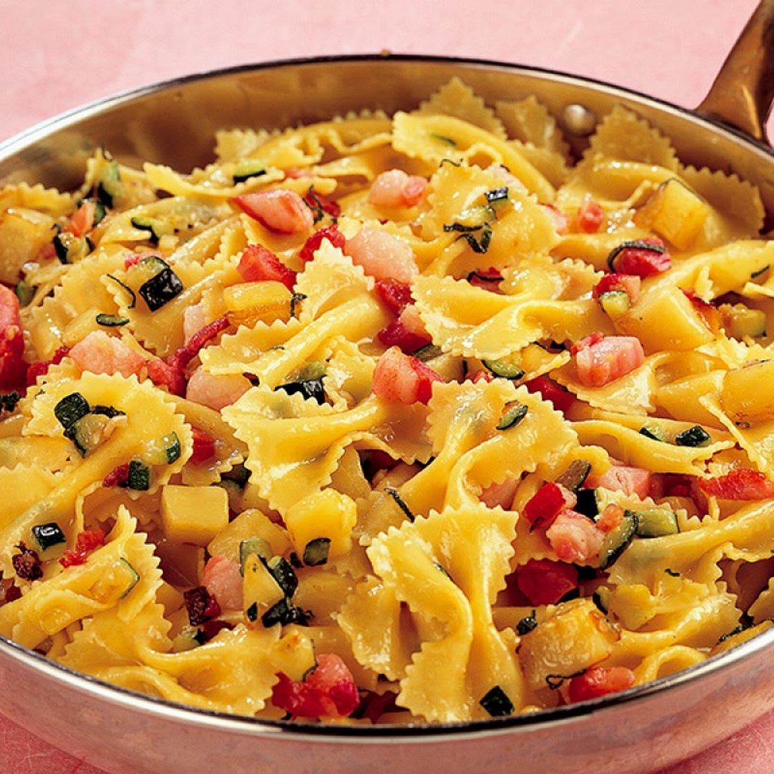 Farfalle With Pancetta and Vegetables