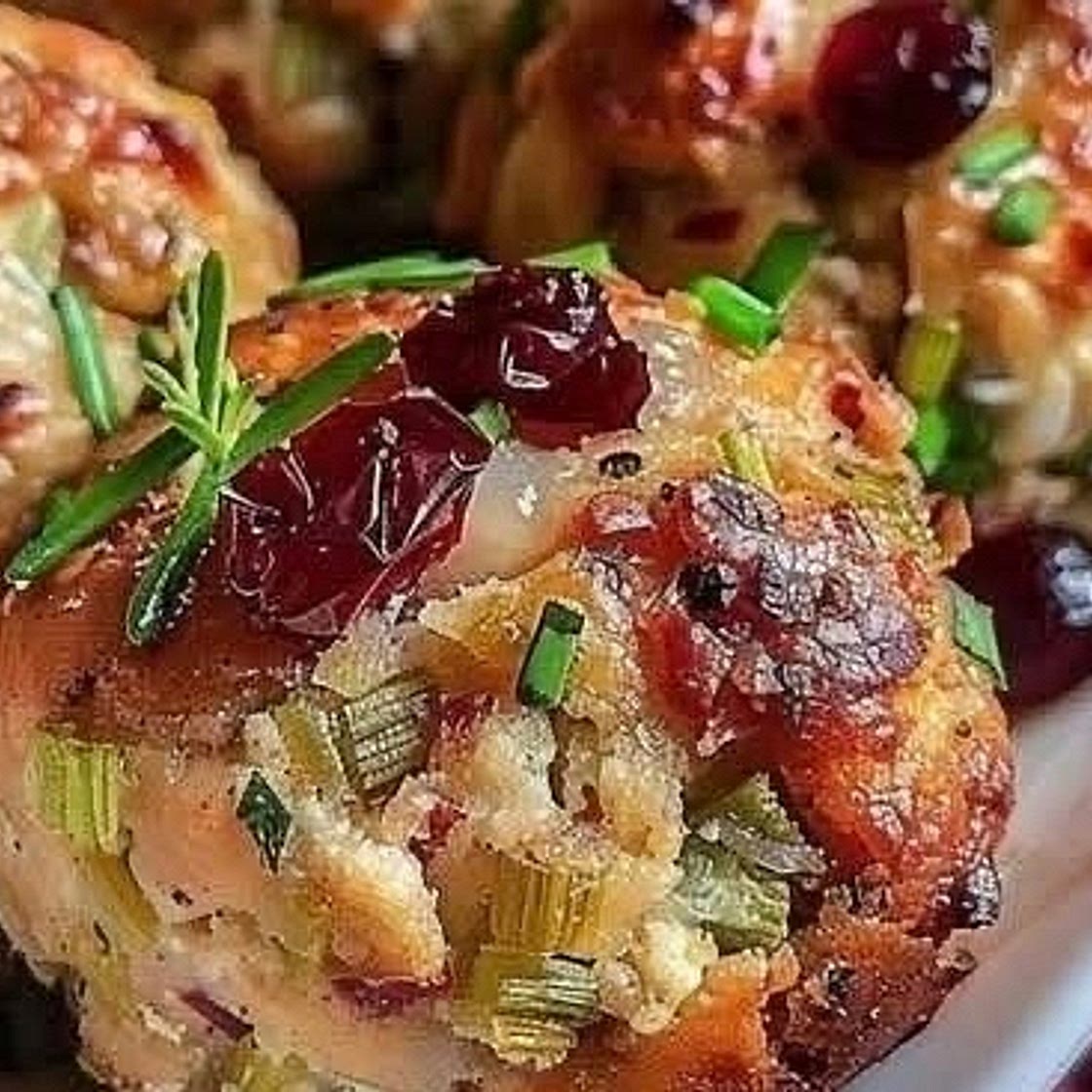 Cranberry & Turkey Stuffing Balls