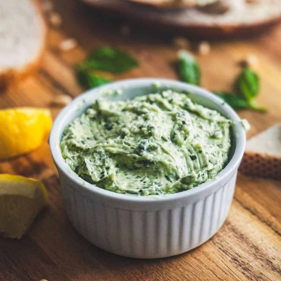 Easy Homemade Basil Pesto Butter (Two Ways)