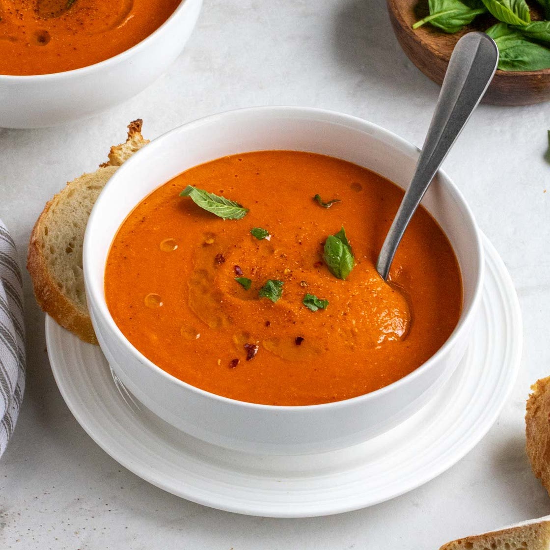 Roasted Red Pepper and Lentil Soup