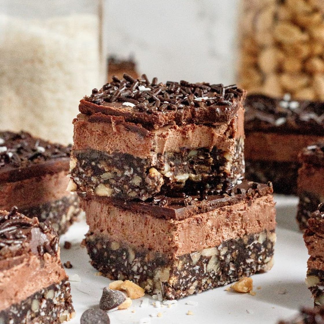 No-Bake Chocolate Bars (Gluten-Free & Vegan)
