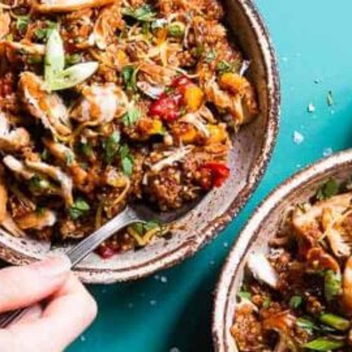 Healthy BBQ Chicken Quinoa Casserole (Slow Cooker)