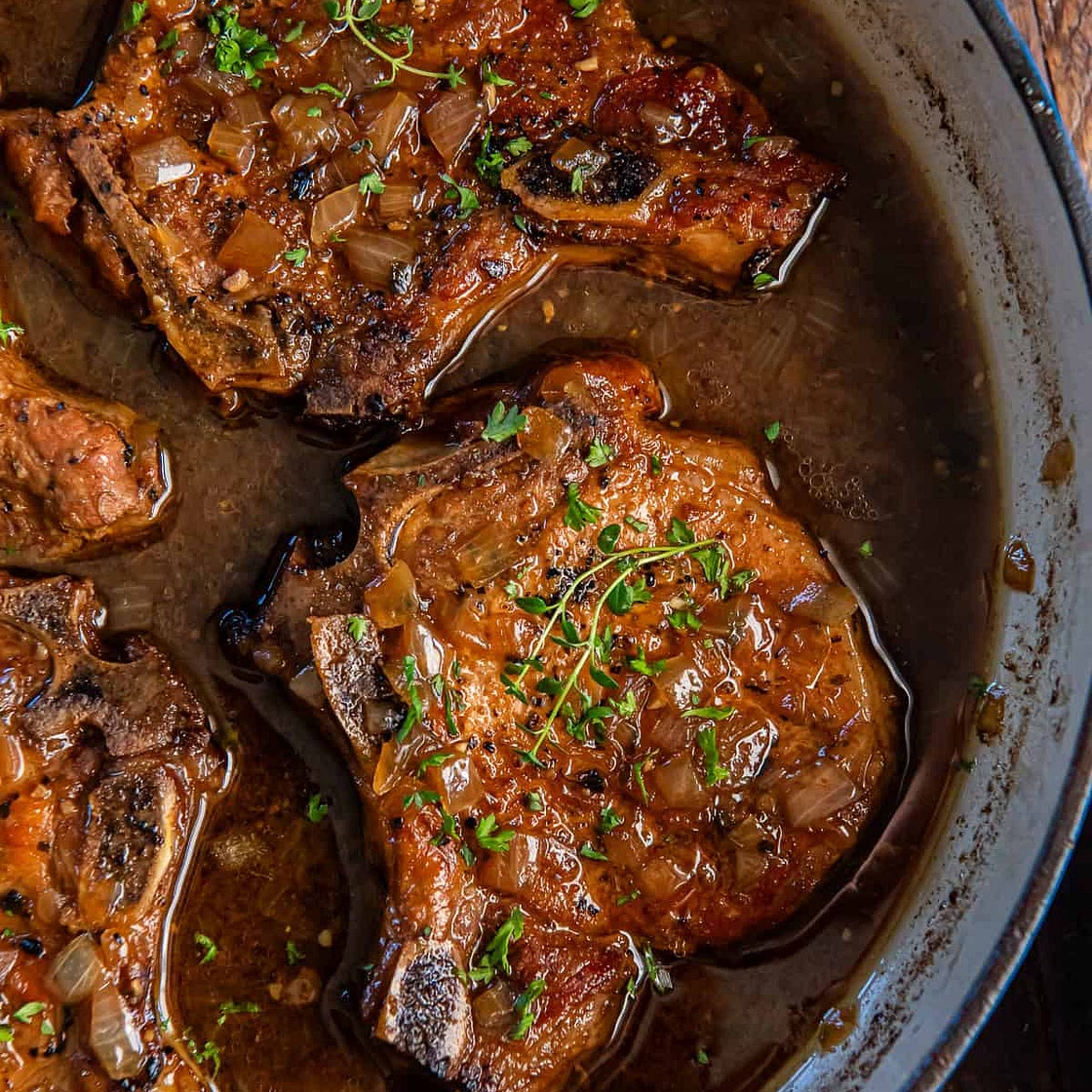 Skillet Braised Pork Chops
