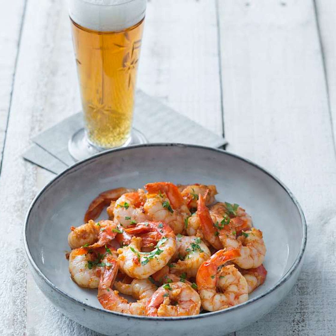 Chilli garlic prawns