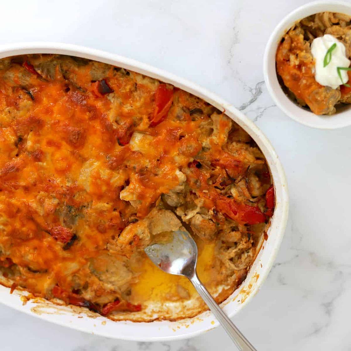 Keto Chicken Fajita Casserole