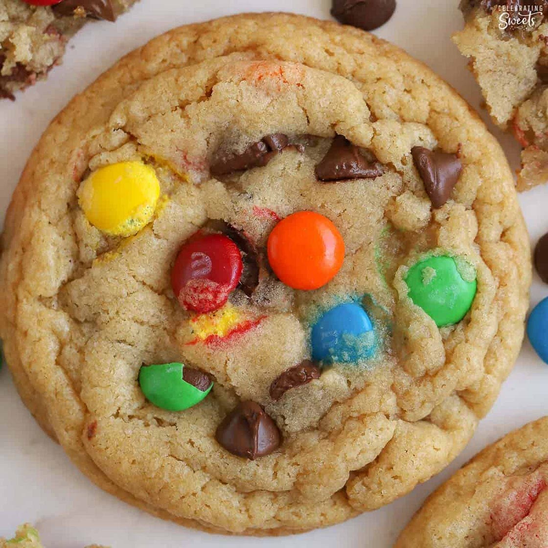 Soft and Chewy M&M Cookies