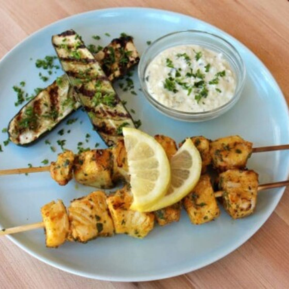 Marinated Fish Skewers