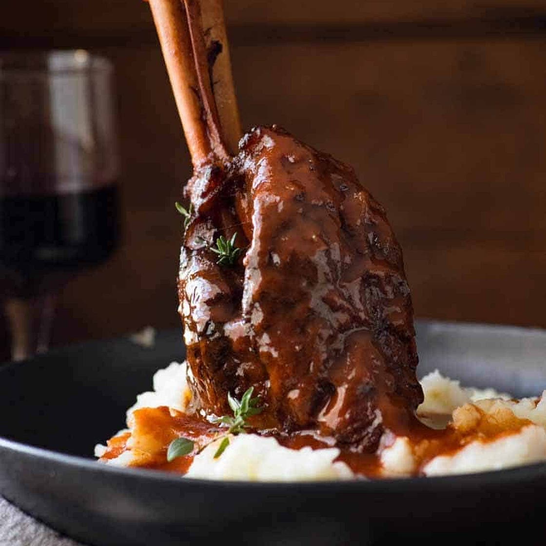 Lamb Shanks in Red Wine Sauce