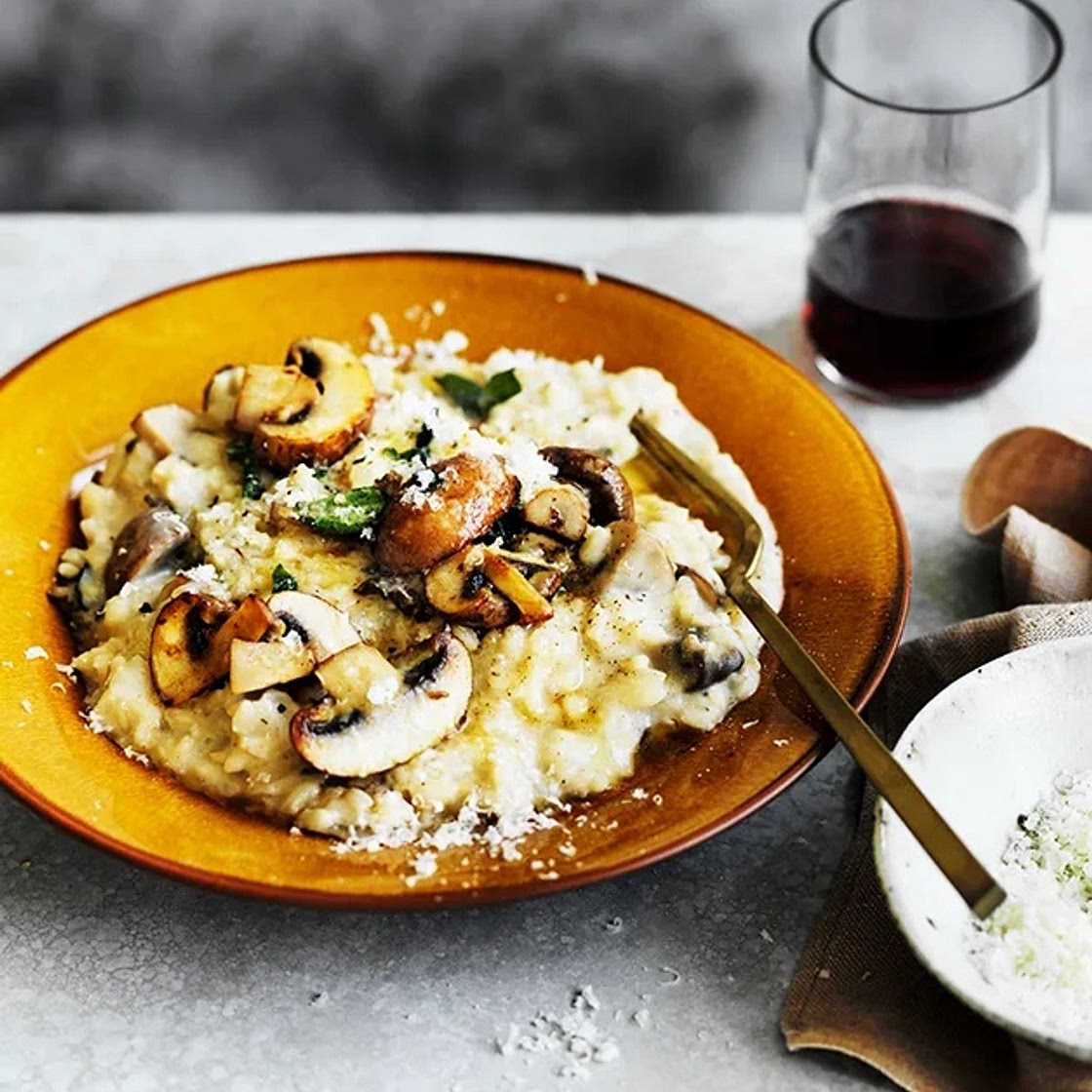 Mushroom and mascarpone risotto