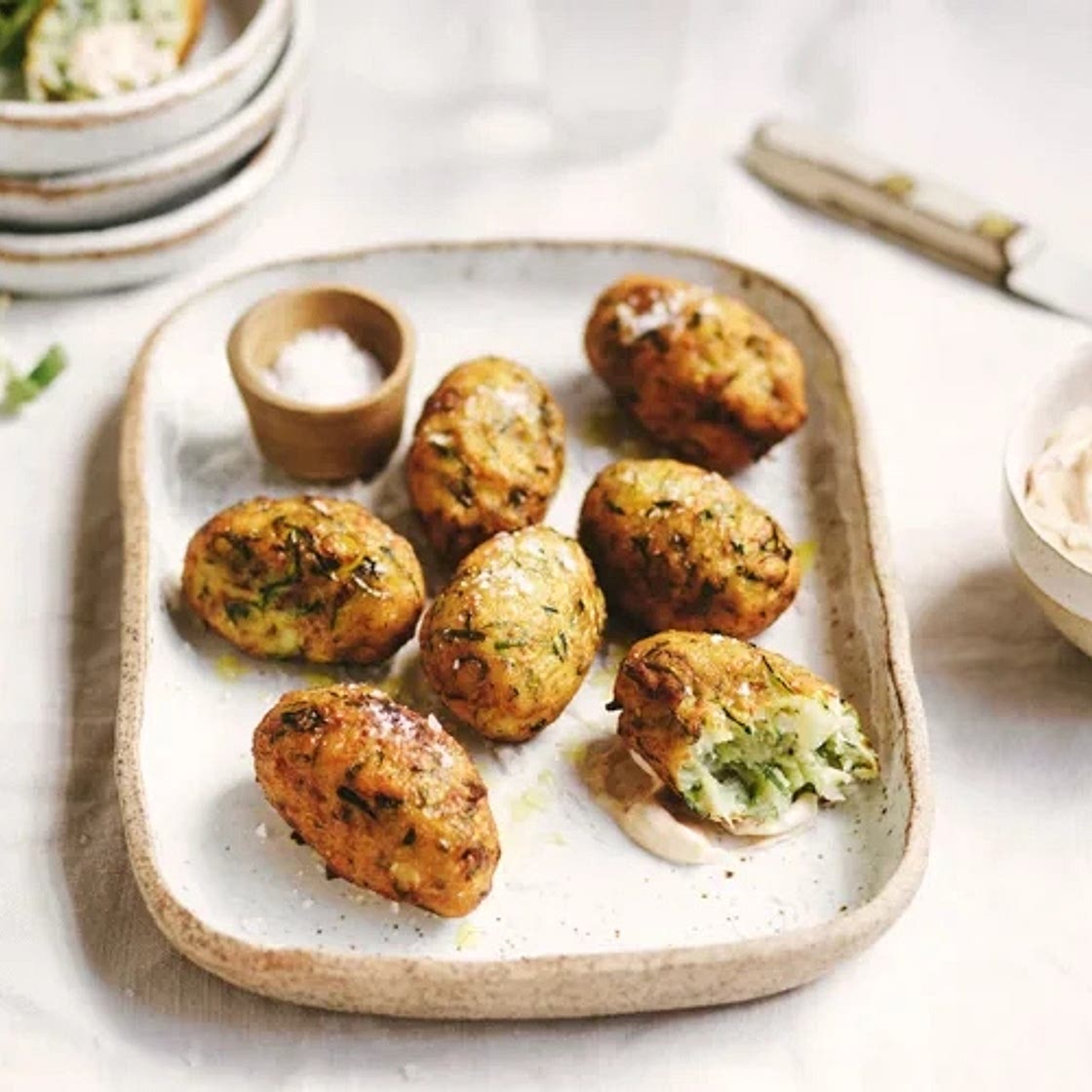 Zucchini and potato croquettes