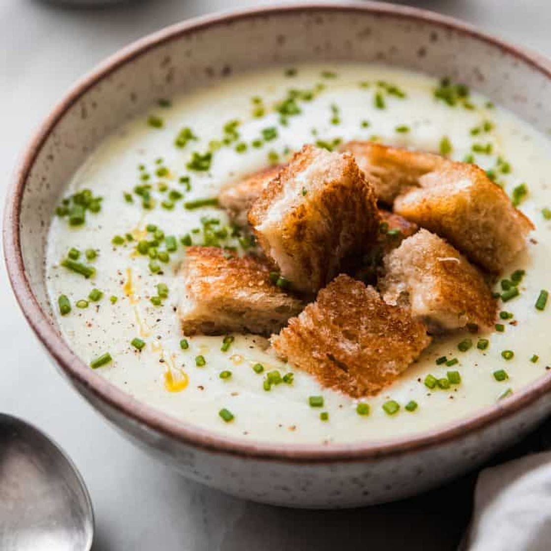Roasted Garlic Potato Soup