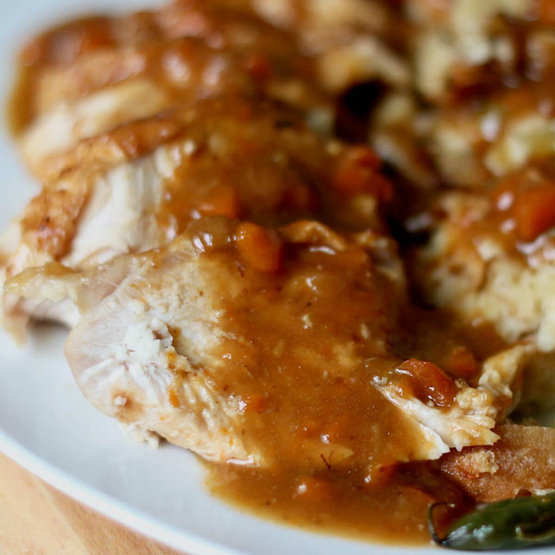 Dutch Oven Turkey Breast with Gravy