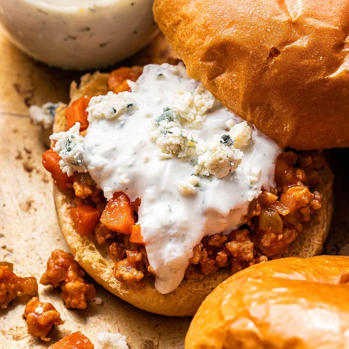Buffalo Chicken Sloppy Joes
