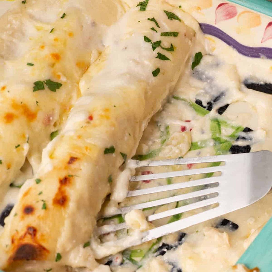 Sour Cream Chicken Enchiladas