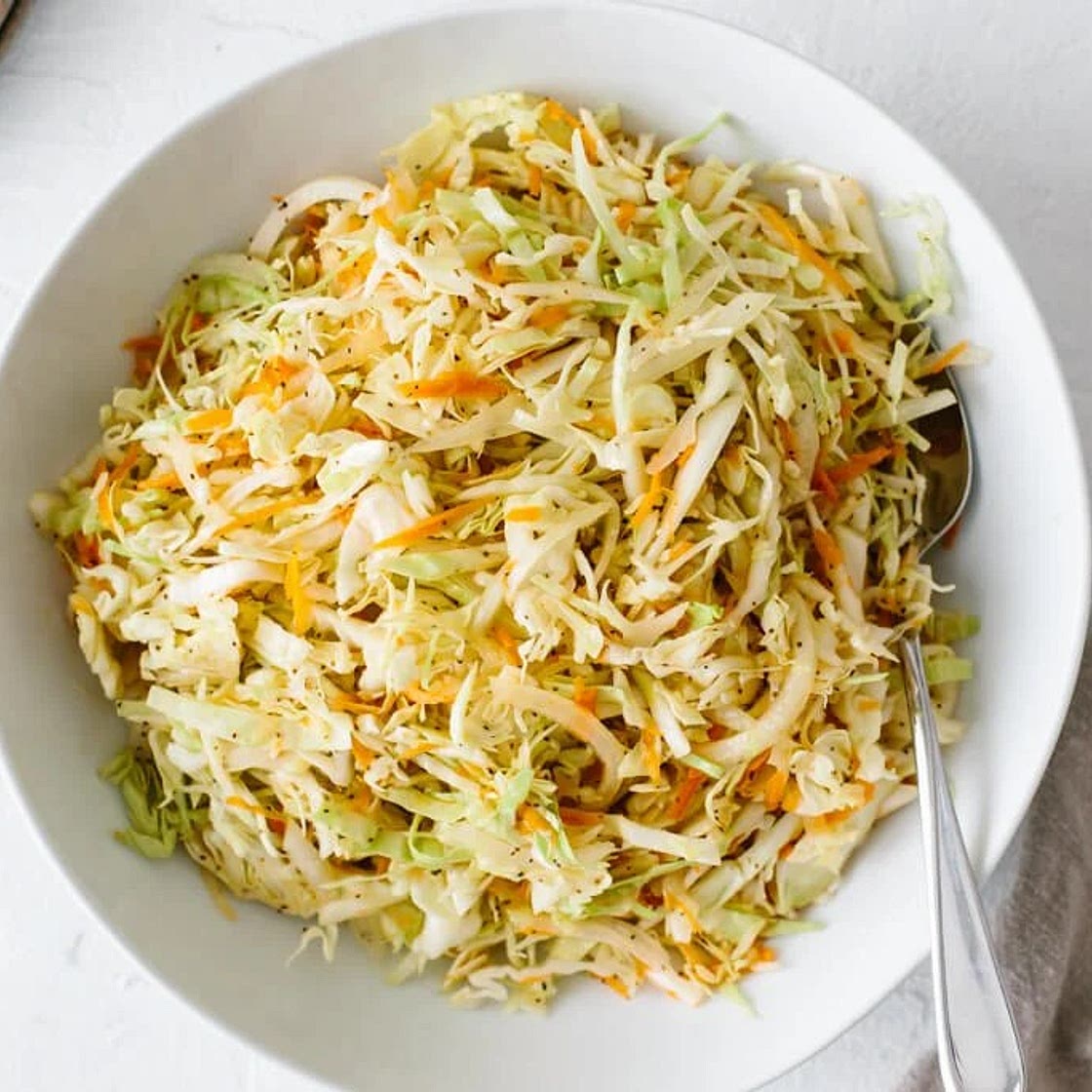 Vinegar Coleslaw Recipe (No Mayo Coleslaw)