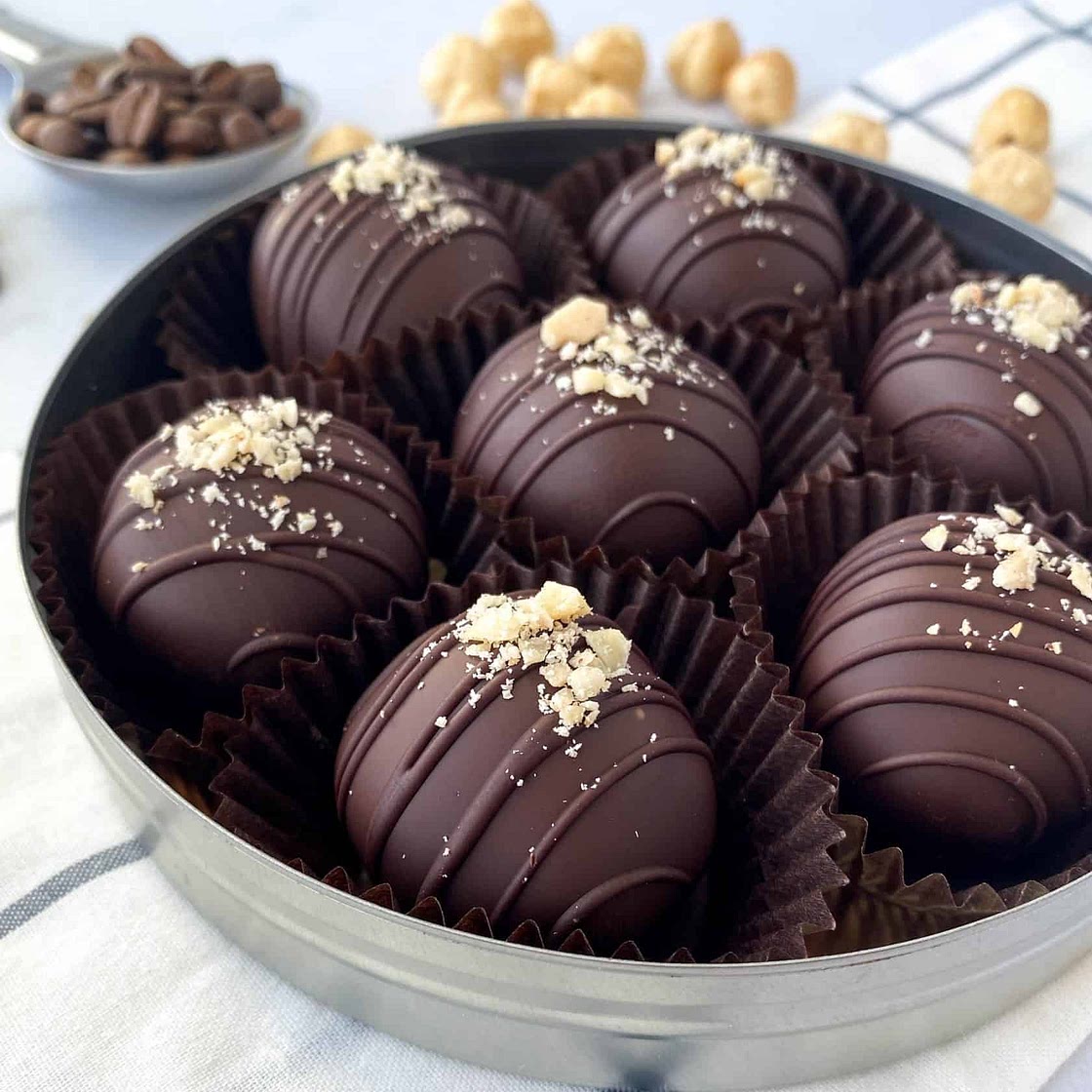 Hazelnut Espresso Truffles