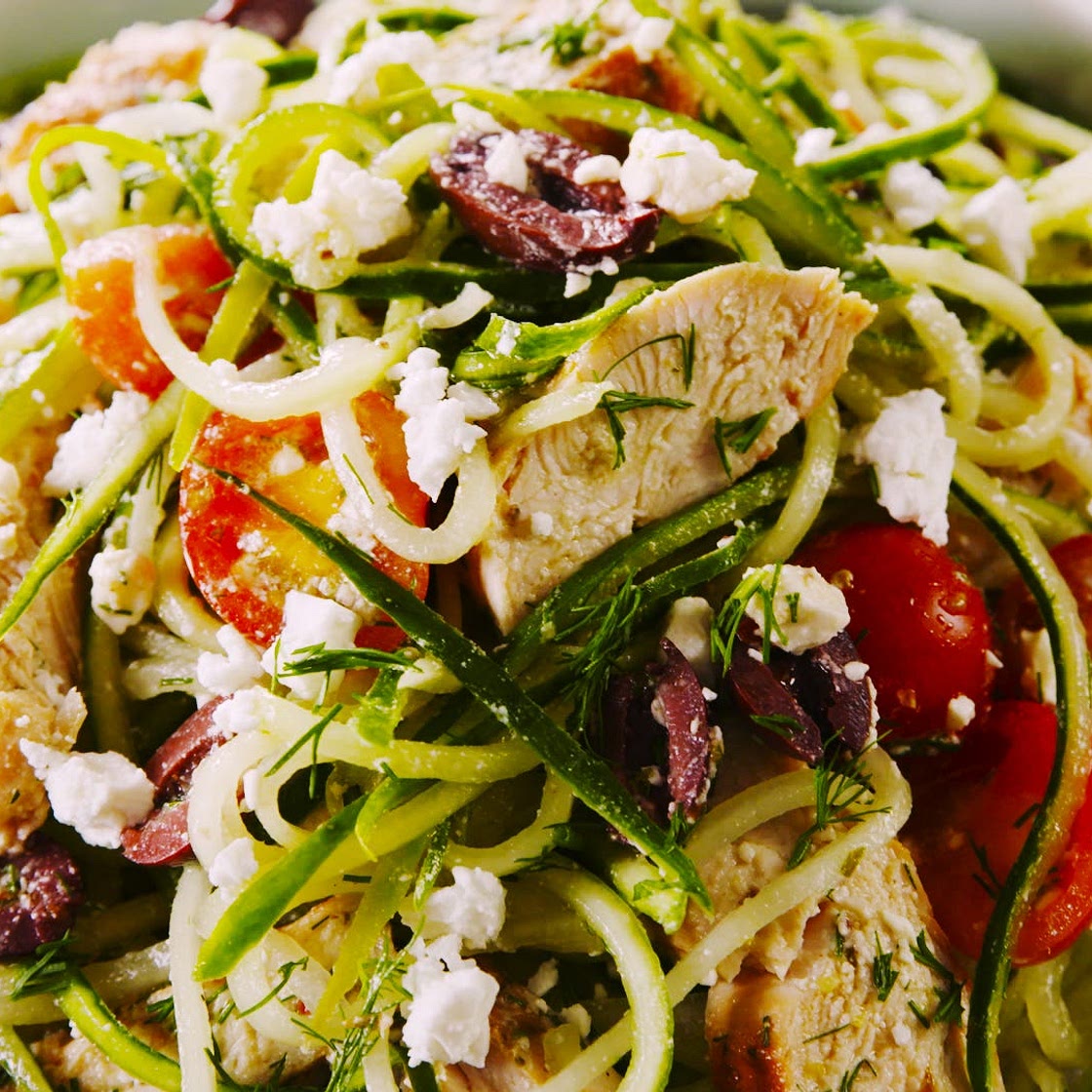 Greek Cucumber Noodle Salad