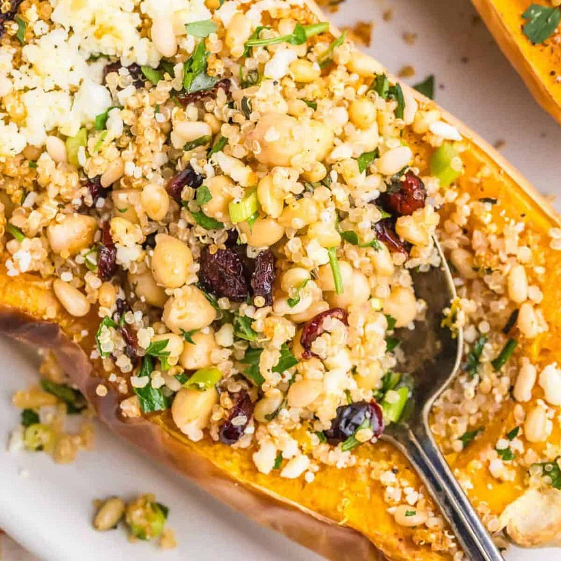 Mediterranean Stuffed Butternut Squash