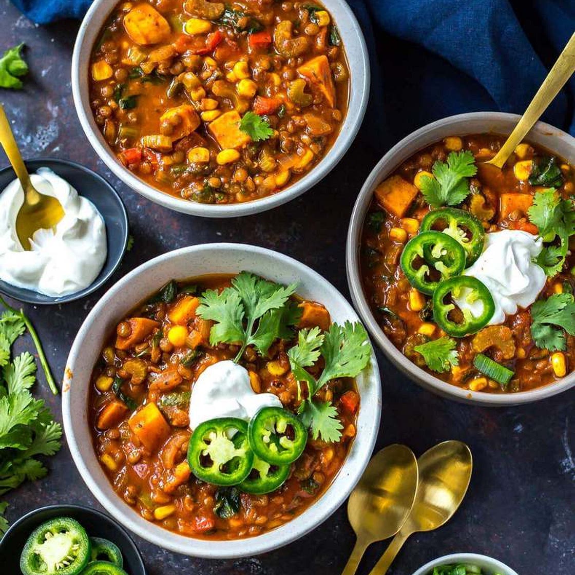 Crock Pot Vegetarian Lentil Chili
