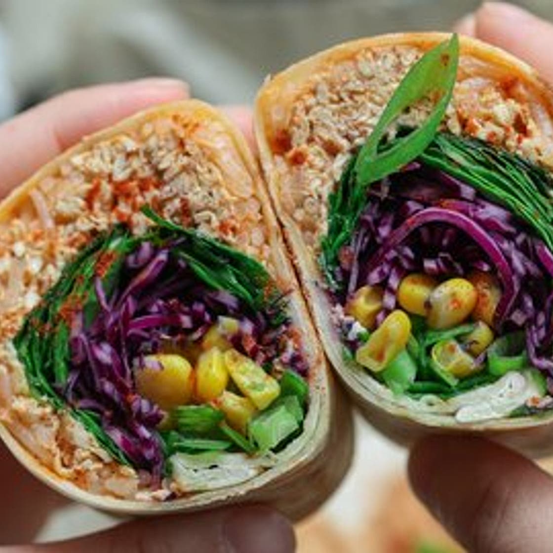 Shredded BBQ Tofu Wrap