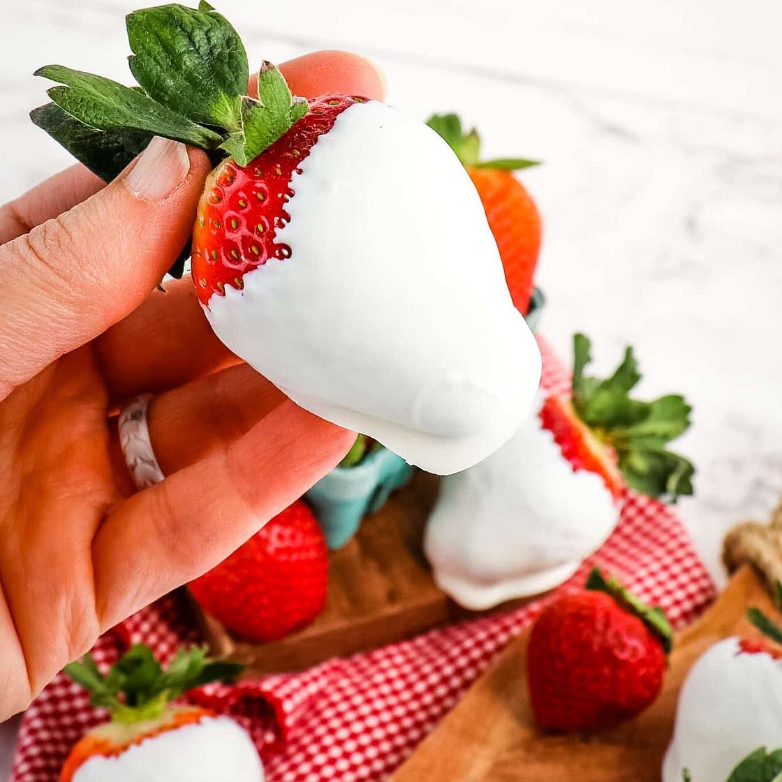 White Chocolate Covered Strawberries