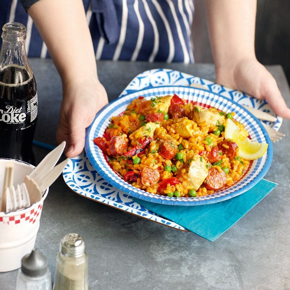 Chicken and chorizo paella