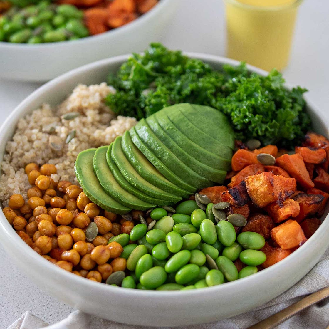 Power Bowl (Harissa Chickpea and Sweet Potato Bowl)