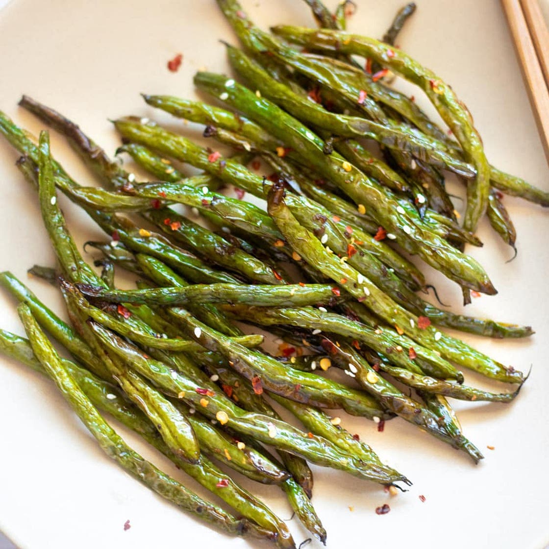 Air Fryer Green Beans with Garlic (Chinese-style)