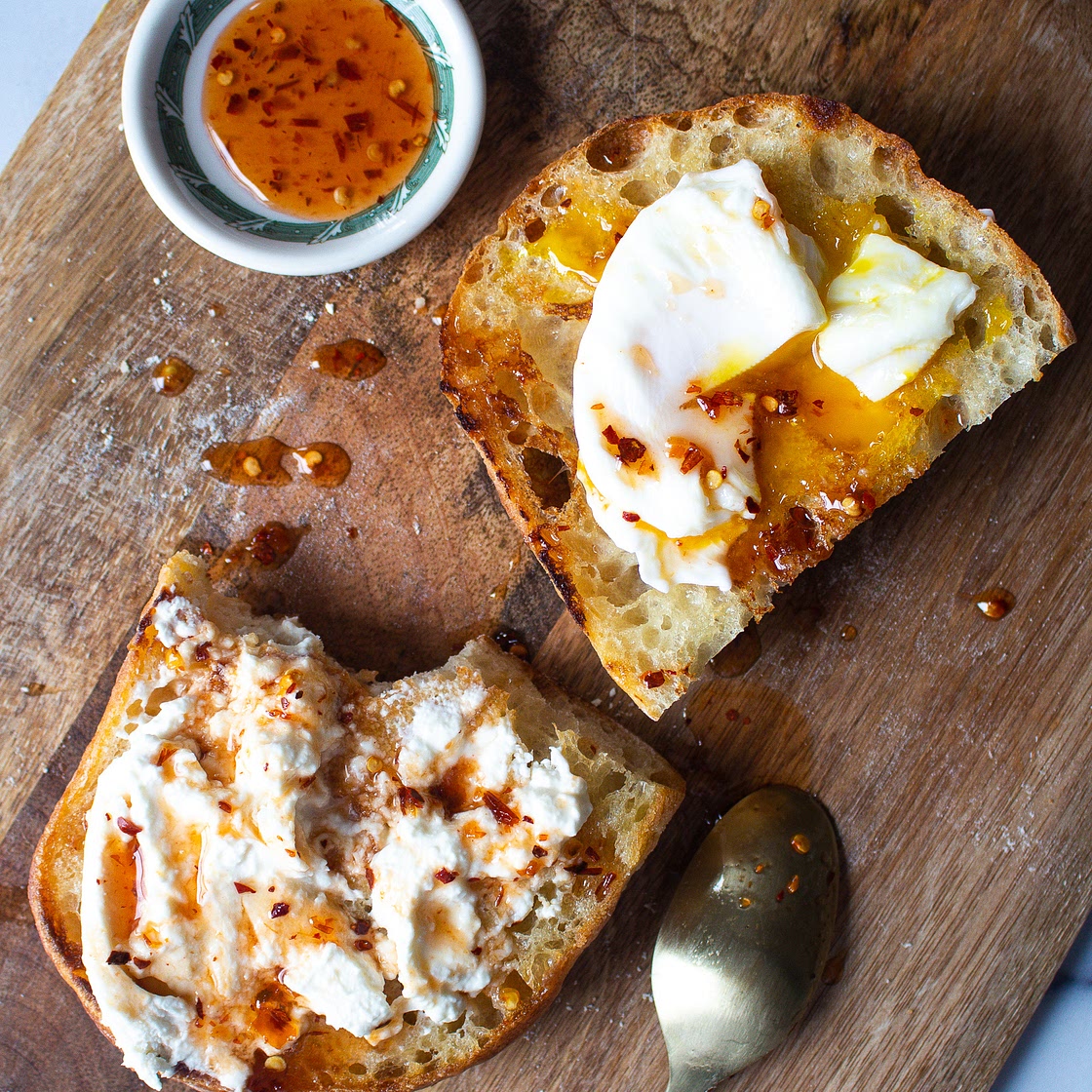 Hot Honey & Burrata on Ciabatta (Easy Brunch Recipe)