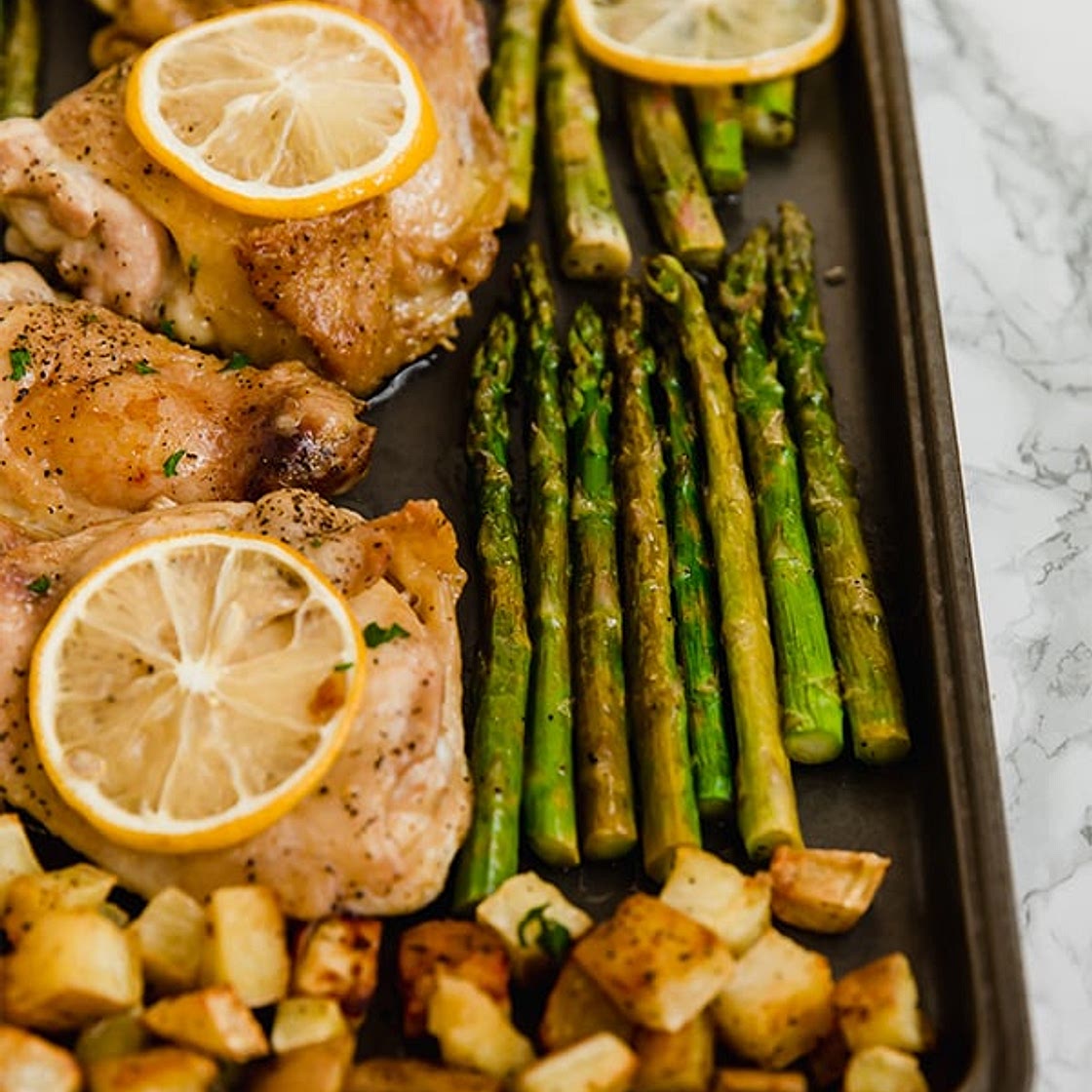 Sheet Pan Lemon Chicken and Asparagus