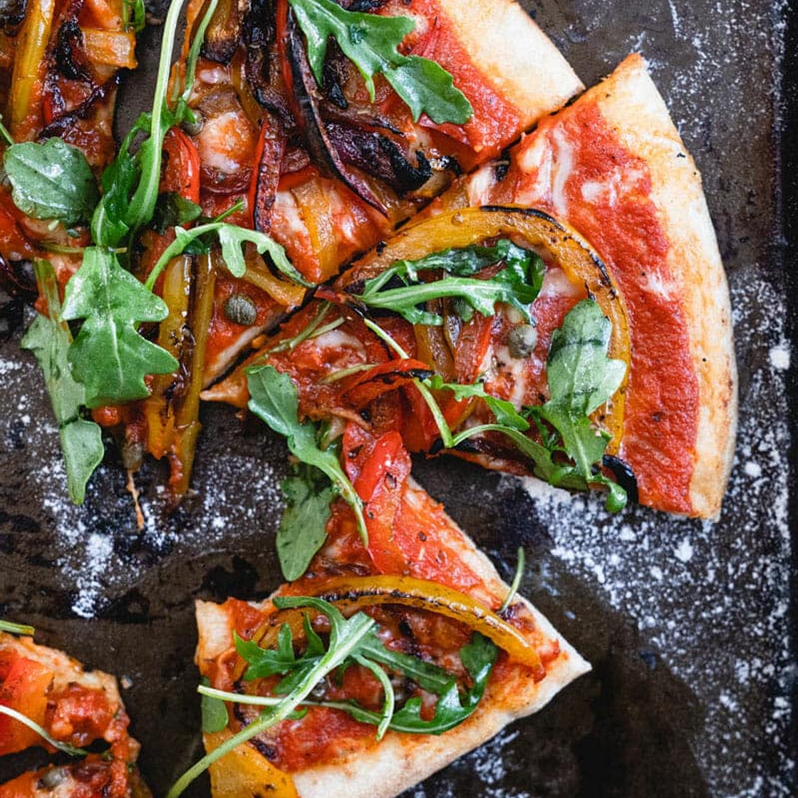 Healthy Pizza Recipe (Veggie-Loaded!)