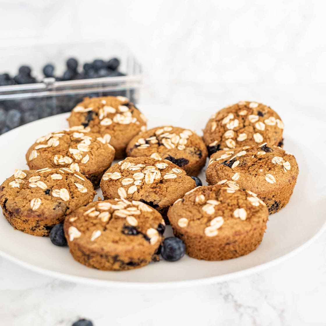Moist Vegan Blueberry Muffins (gluten-free!)