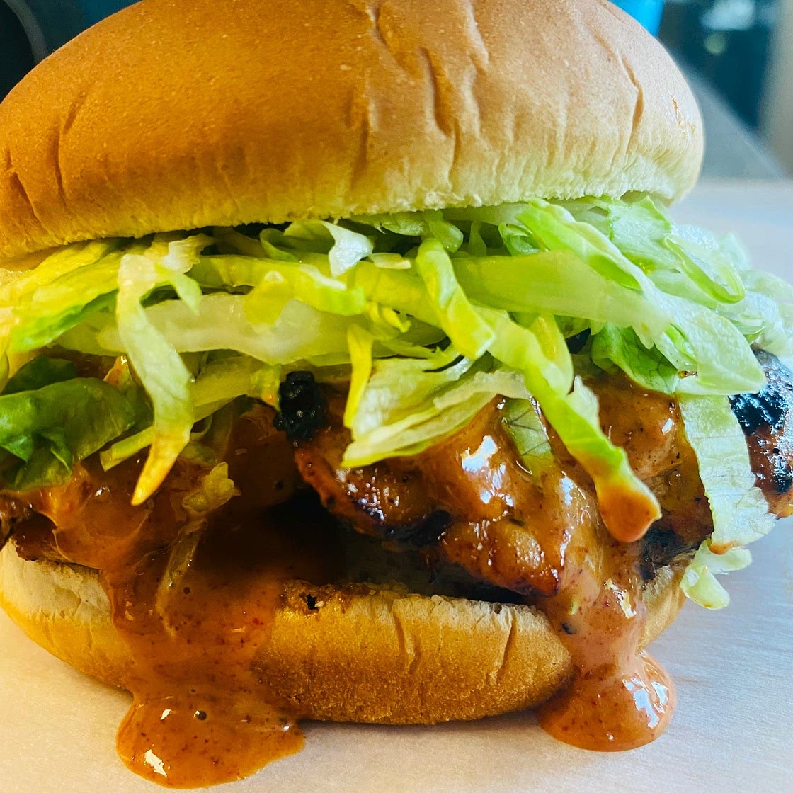 Grilled Sriracha Chicken Sandwiches