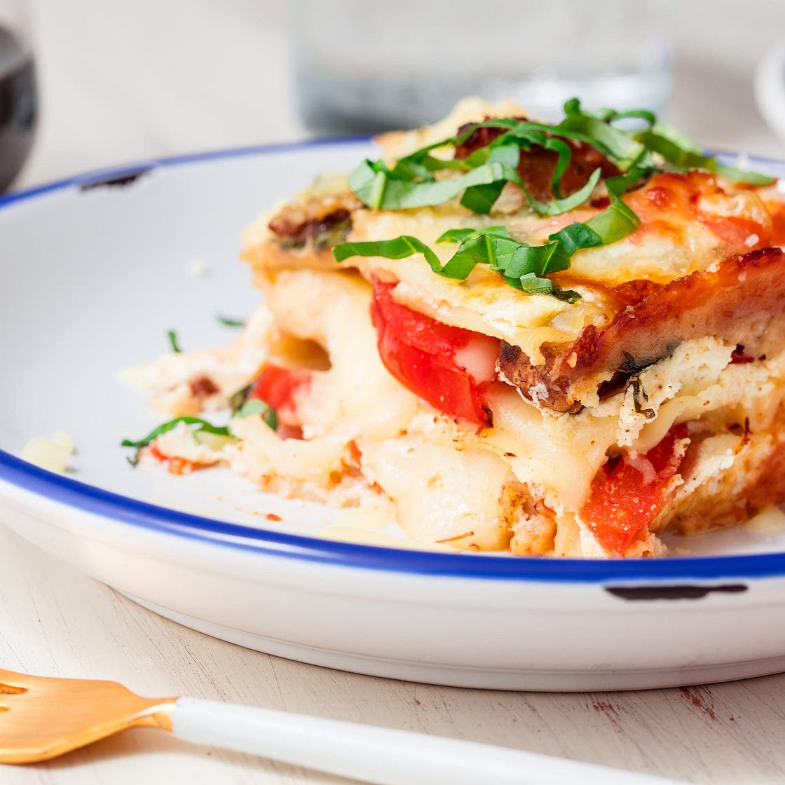 Caprese Chicken Lasagna