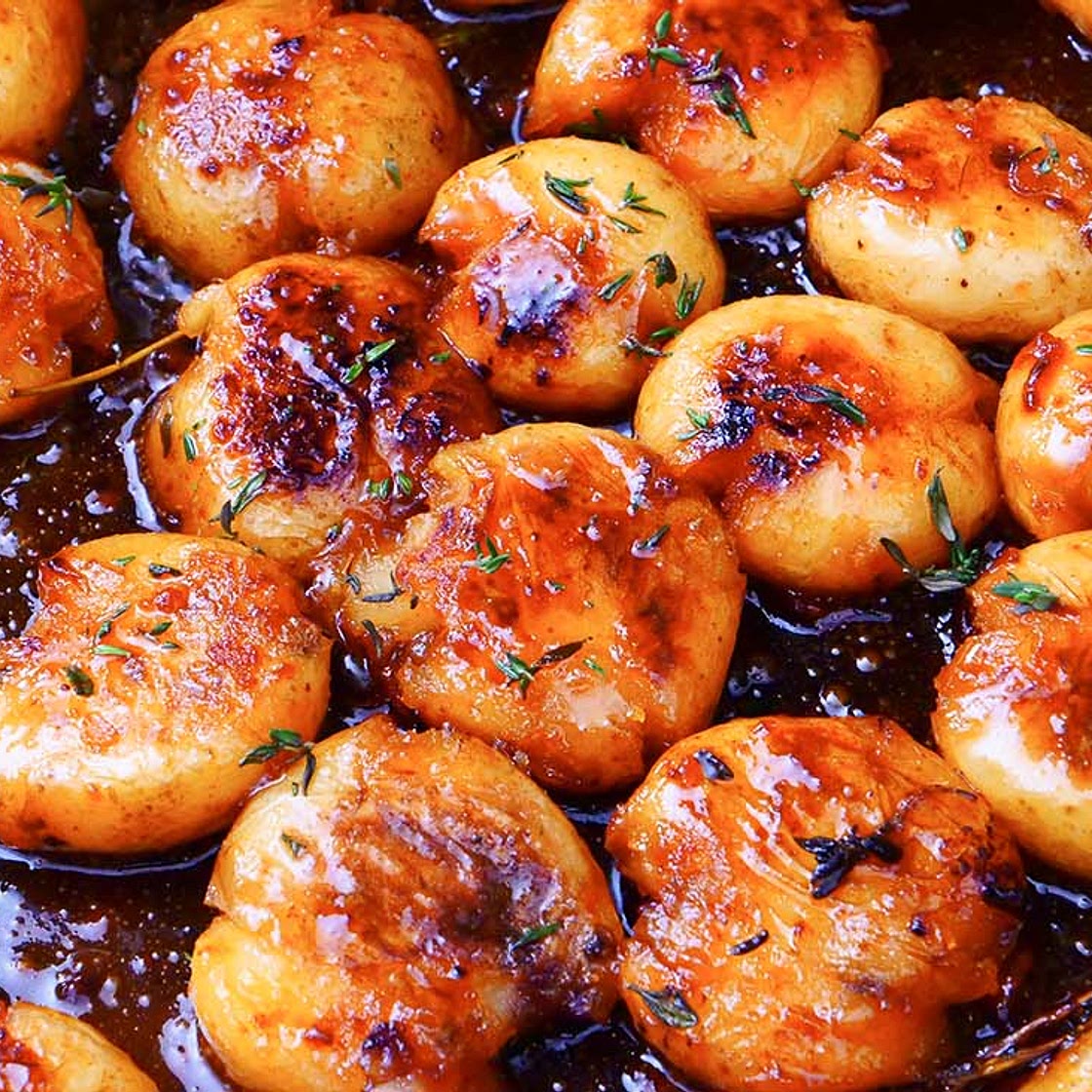 Honey Butter Smashed Potatoes