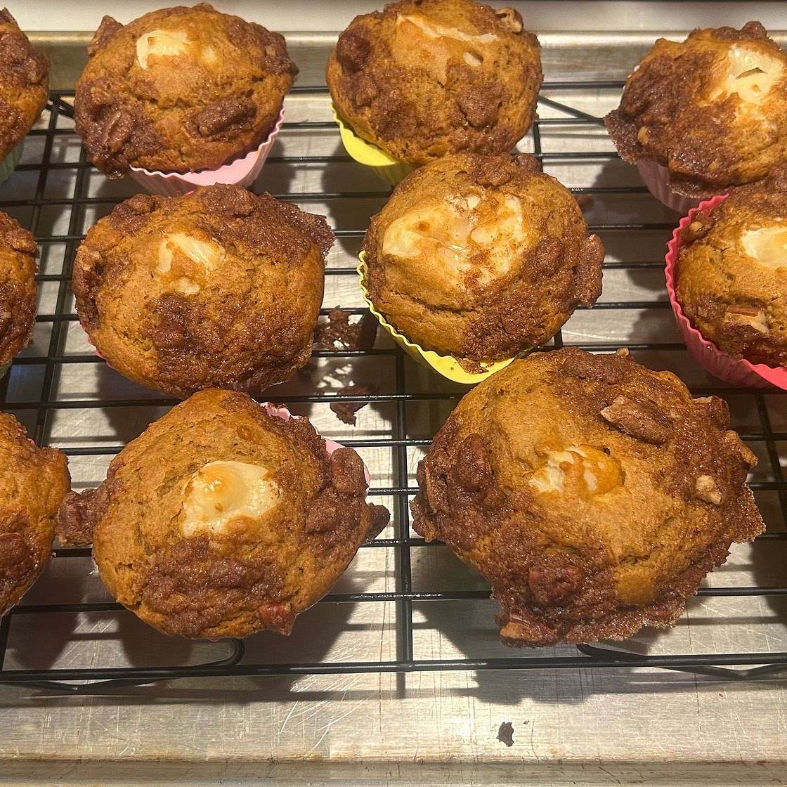 Brown Butter Sweet Potato Cream Cheese Muffins (Bakery-Style) — Well Made by Kiley