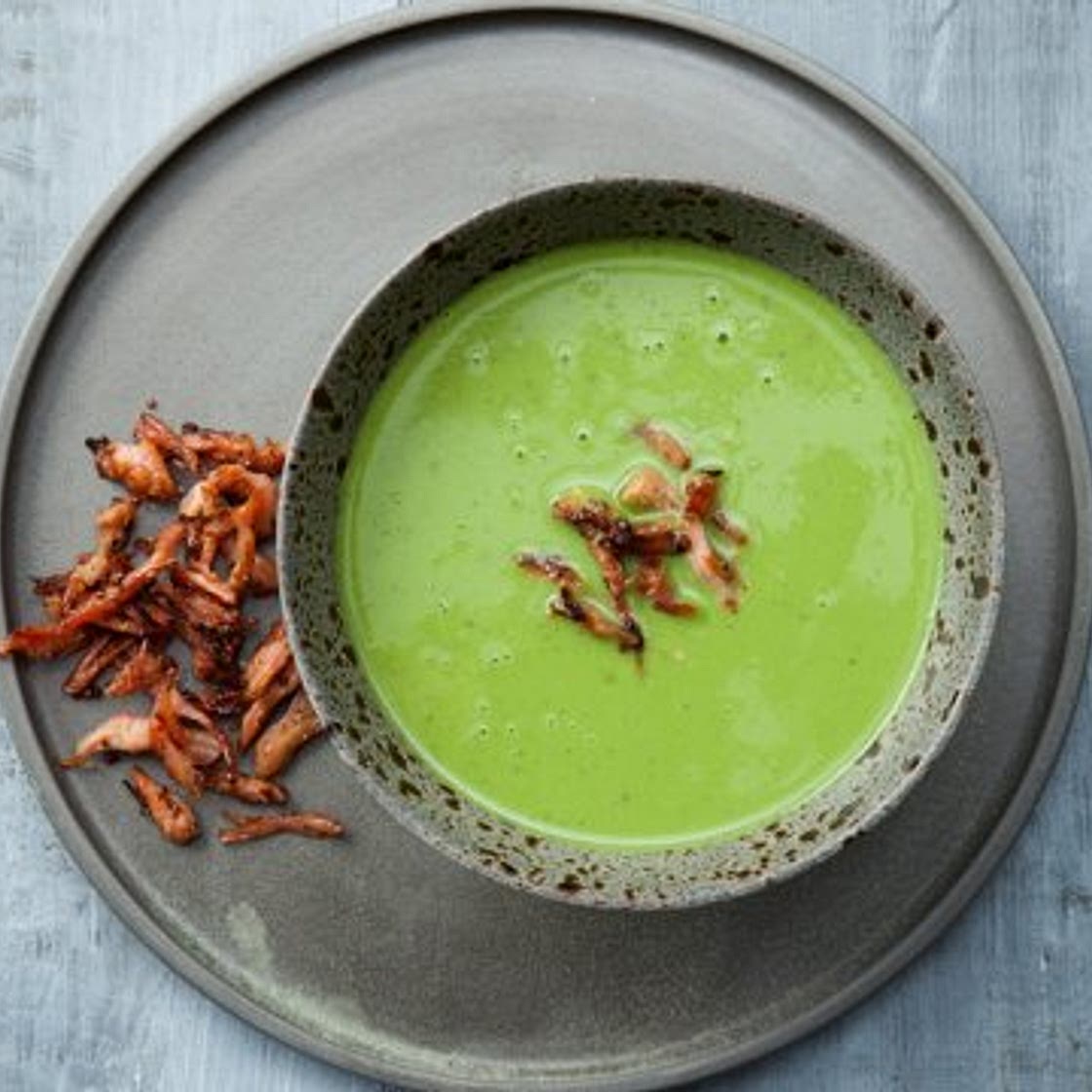 Pea, Mint and Ham Soup